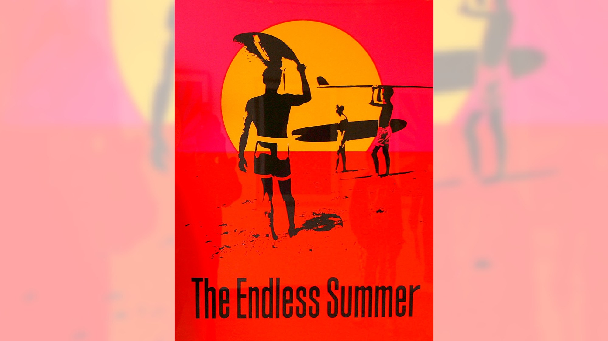 The 1966 surf documentary “The Endless Summer” is about two surfers searching for the perfect wave. Here, one of the most iconic movie posters of all time, created John Van Mamersveld. (Staff file photo)
