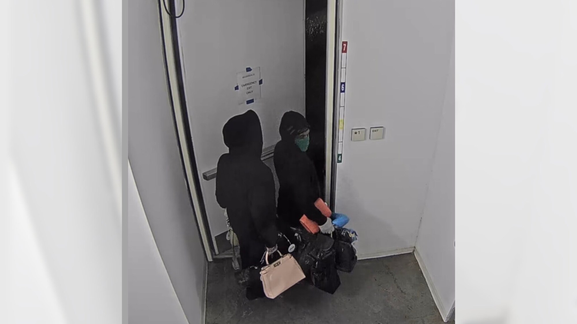 Burglary suspects were caught by Irvine police officers after they entered a luxury shop at Jamboree Road and Dupont Drive and attempted to take $100,000 worth of handbags in the early morning hours of Tuesday, Jan. 6. (Photo Courtesy of the Irvine Police Department)
