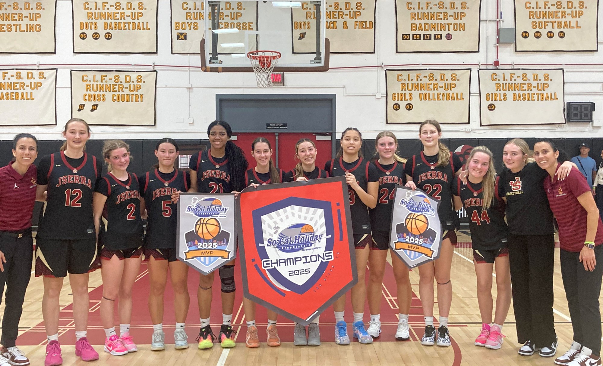 JSerra’s girls basketball team defeated Fairmont Prep 51-33 in the Premier Division final of the SoCal Holiday Prep Classic on Tuesday, Dec. 30, 2025, in San Diego. (Photo by Dan Albano, Orange County Register/SCNG)
