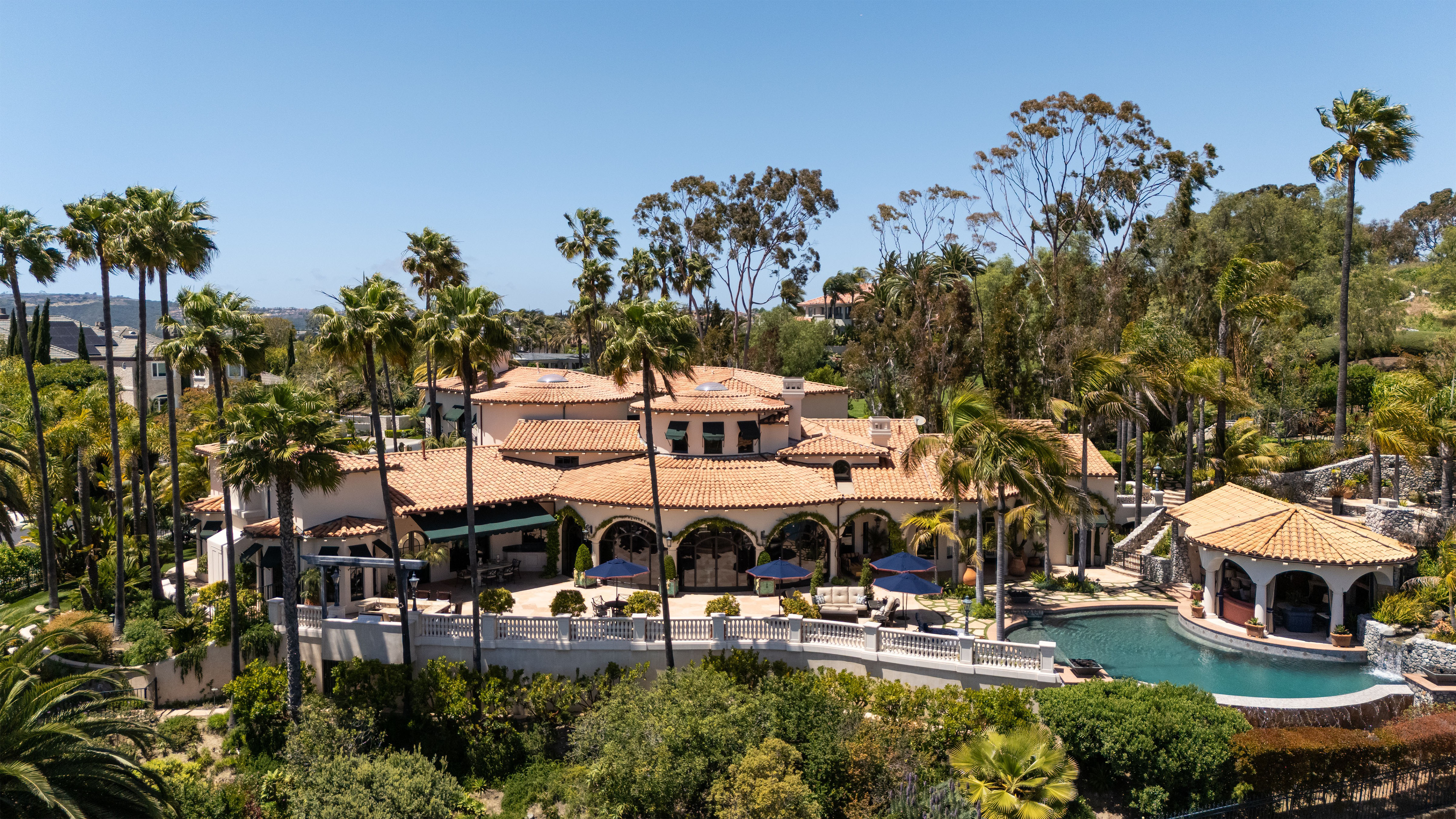 This 11,716-square-foot estate in Laguna Niguel’s guard-gated Bear Brand Ranch is on the market for just under $20 million. (Photo by Brandon Beechler)
